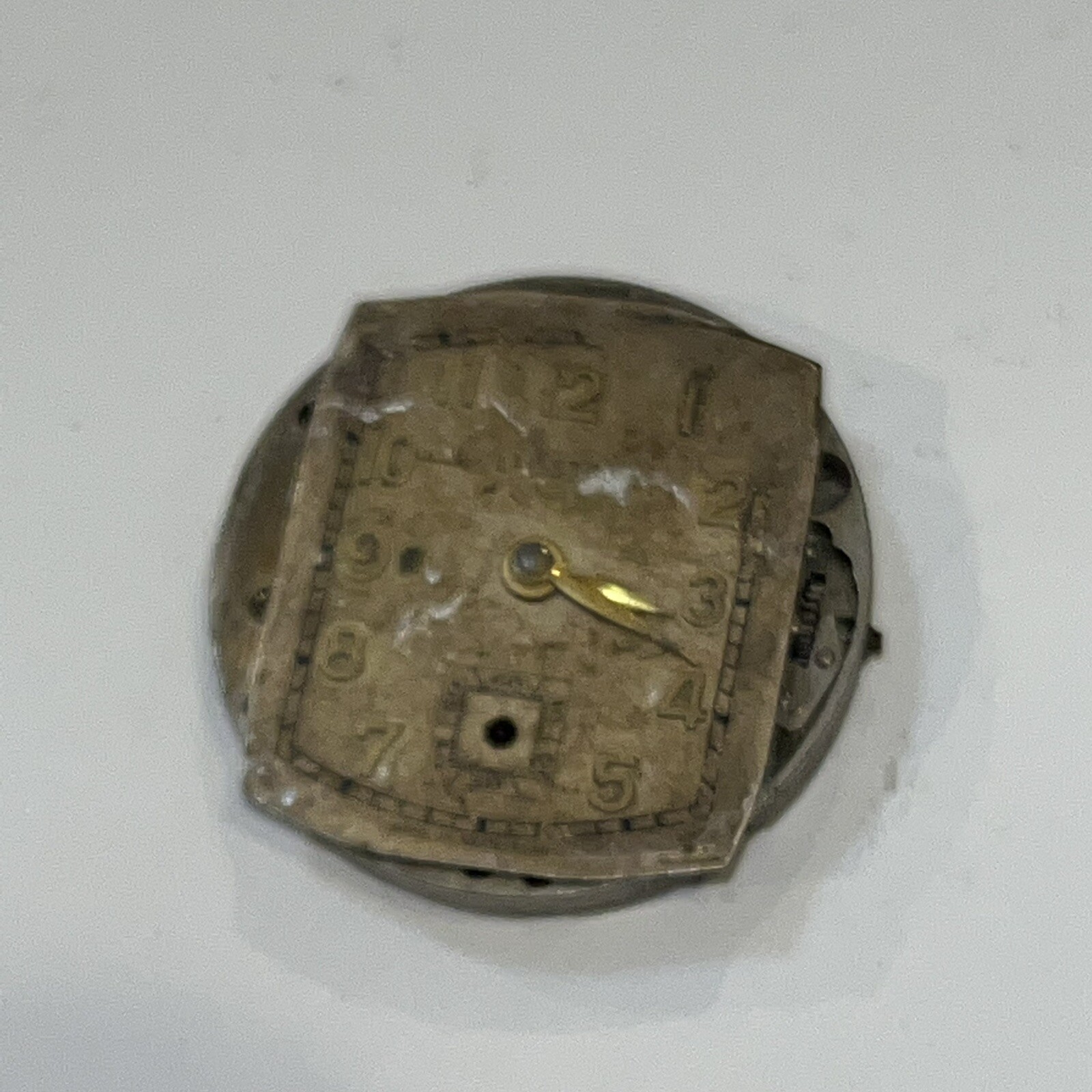 Gladstone 17 Jewel Watch Movement w/ Dial Hands Swiss 2 Adjustments for Parts