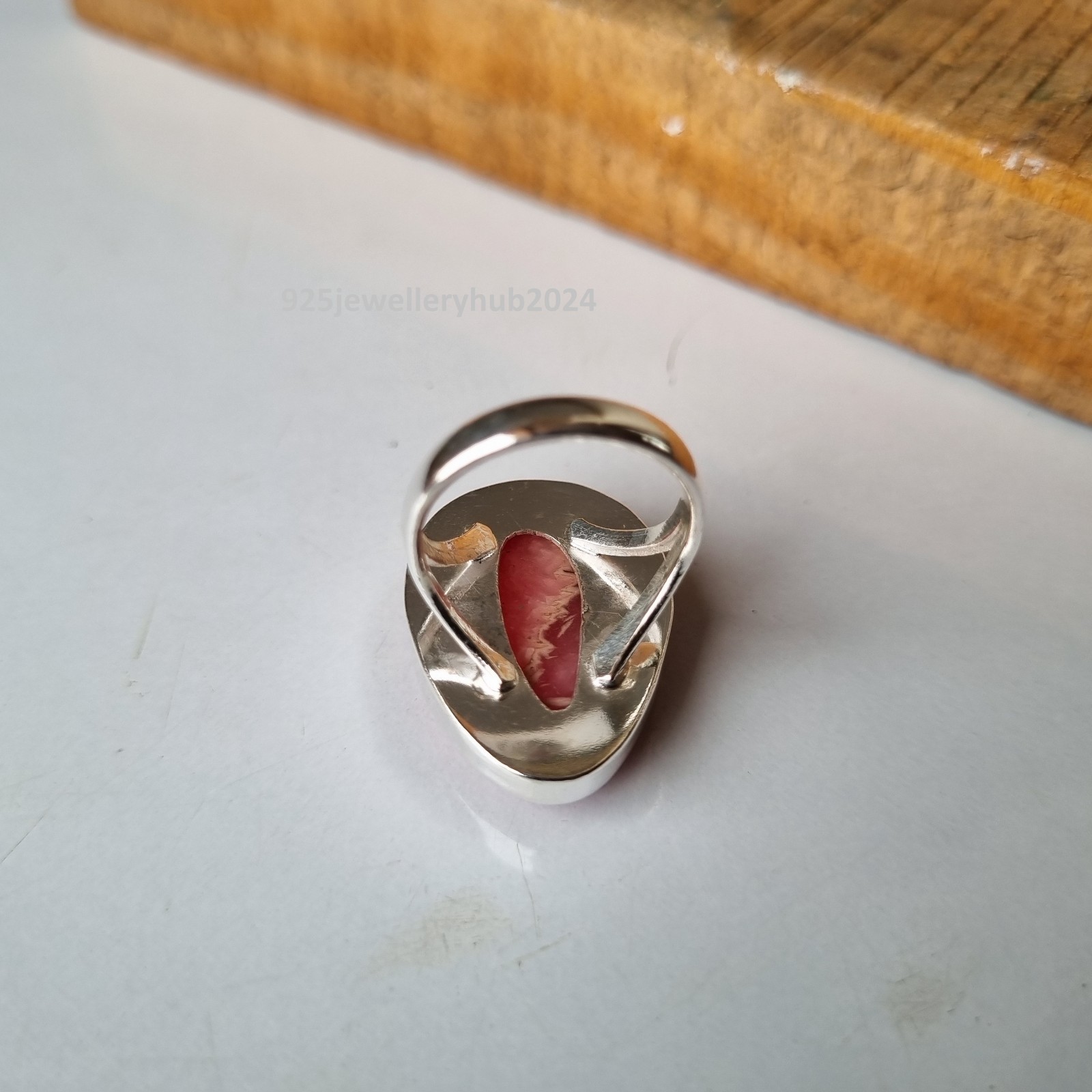 Natural Rhodochrosite Gemstone Ring 925 Sterling Silver Anniversary Ring PG6693