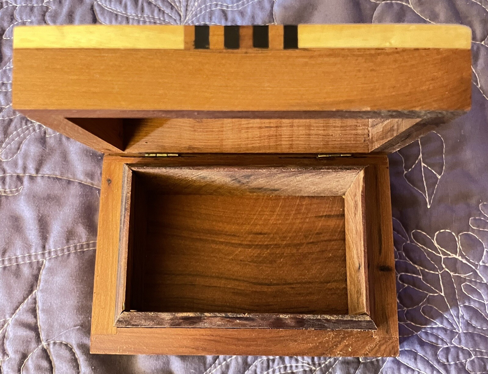Wood Jewlery box Moroccan Handcrafted Detailed Inlayed Design 5×3.5 Inches