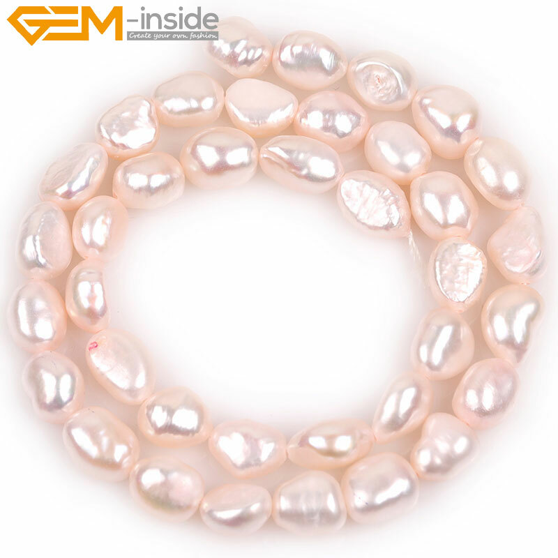 Freeform Assorted Color 8mm Pearls Loose Beads For Jewelry Making 15″ Enhanced