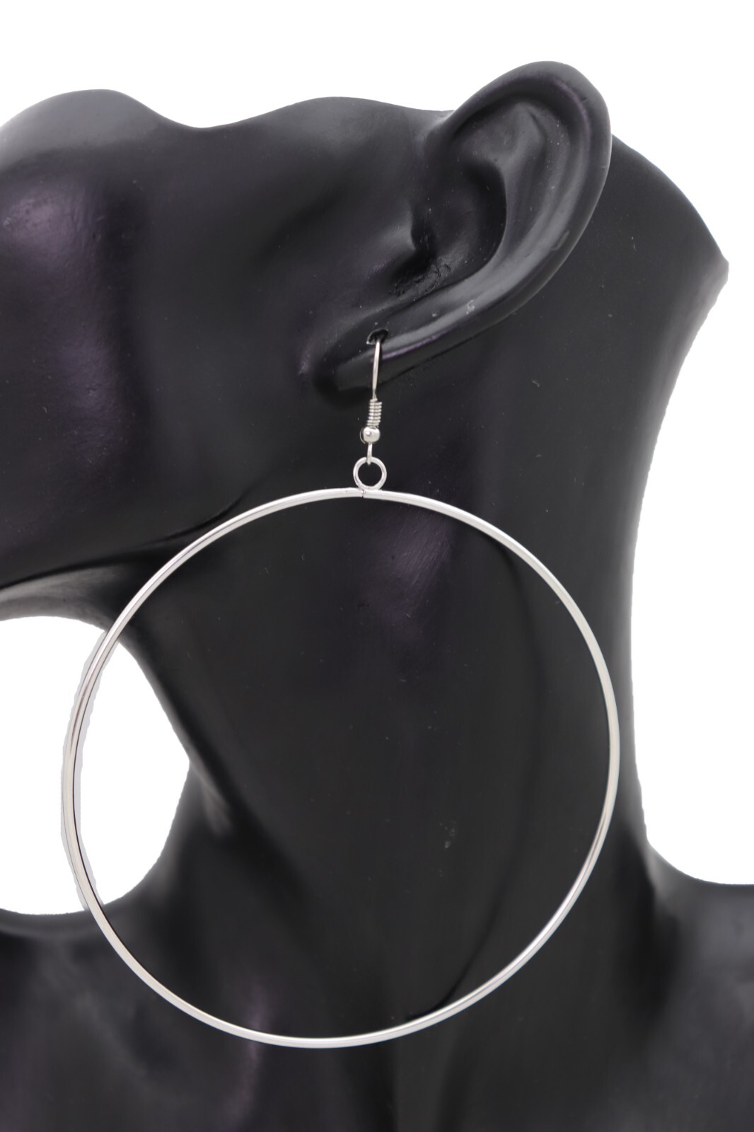 Women Earrings Set Silver Metal Casual Day Wear Large Size Hoop Fashion Jewelry