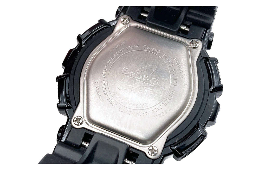 CASIO BABY G BA 110 1AJF BA 110 Series Glossy Black Gold with outer box and bag