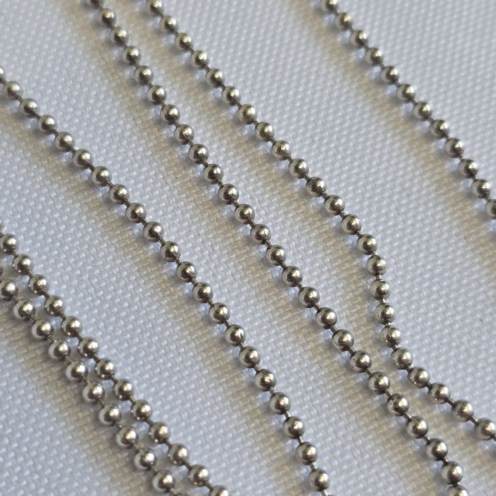 Sterling Silver Necklace 7.71g Fine Jewelry 30″ Ball Chain Spring Ring