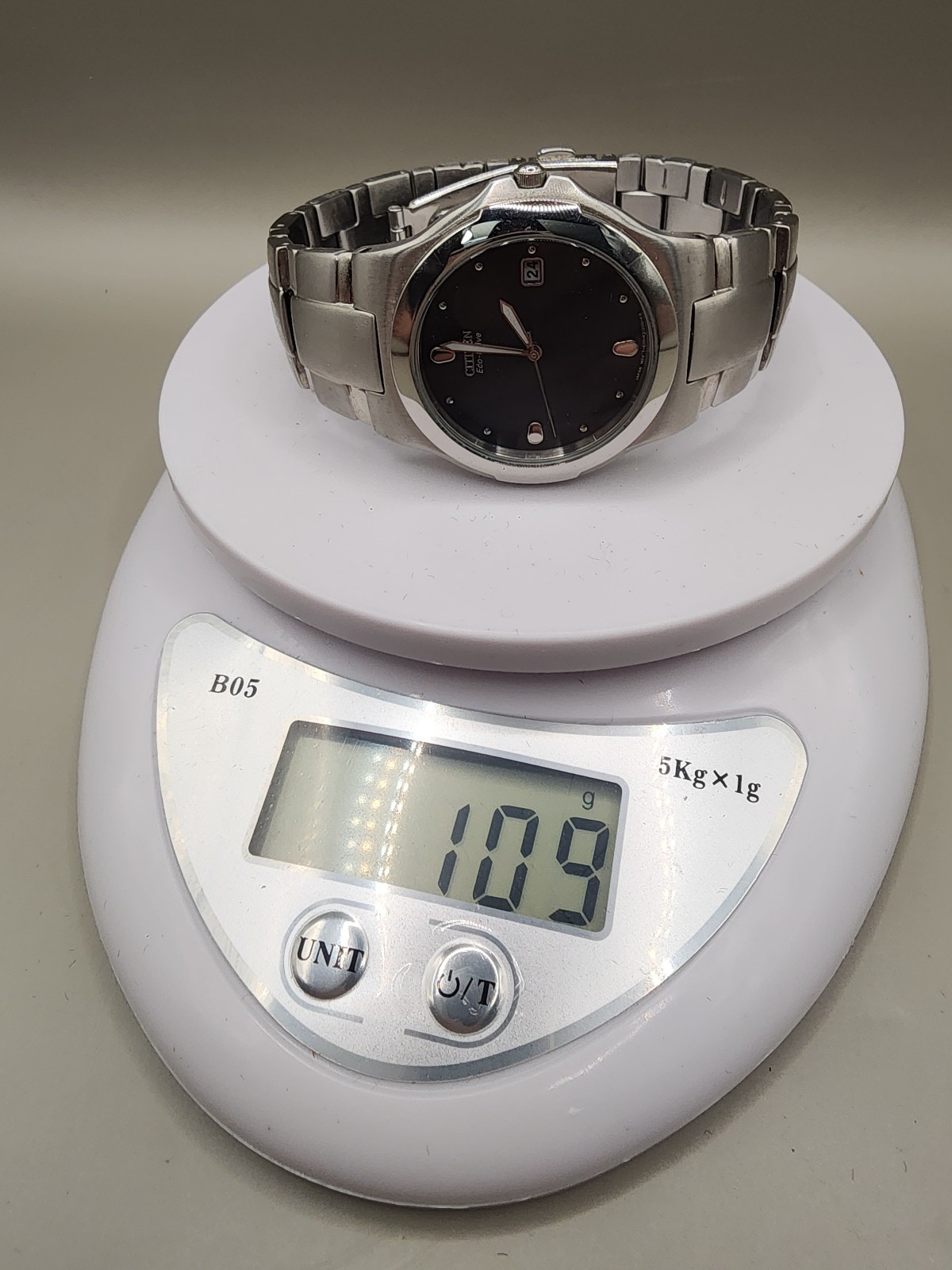 Citizen Eco-Drive Men’s Watch E111-K16750 Grey Dial Stainless Steel 38mm