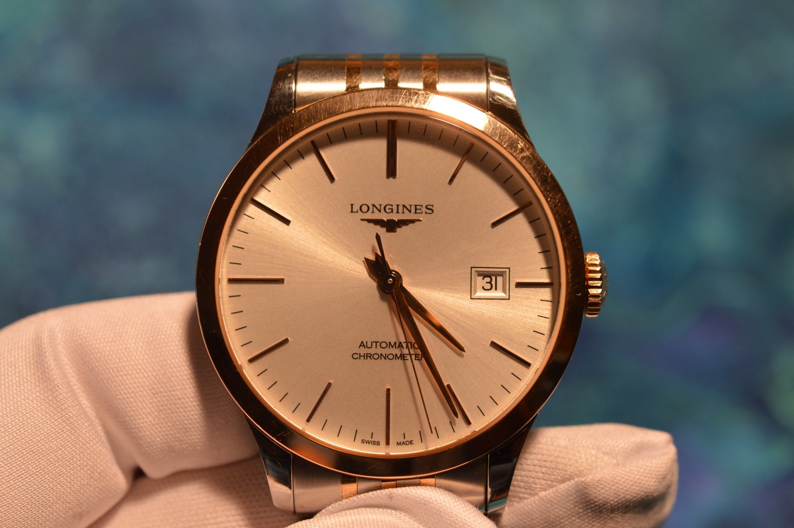 Longines Record 40MM Silver Dial Two-Tone Automatic Ref. L2.821.5