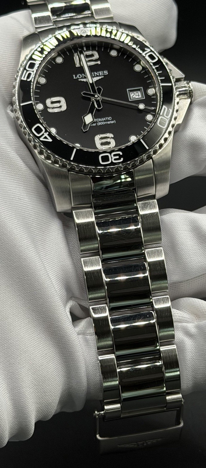 Longines HydroConquest 41mm Auto L3.781.4.56.6 Black Ceramic Full Set 2023