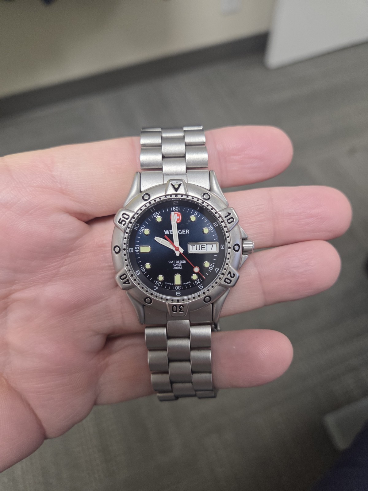 Wenger Swiss Made 200M Diver Watch – Stainless Steel – Model 096.0659