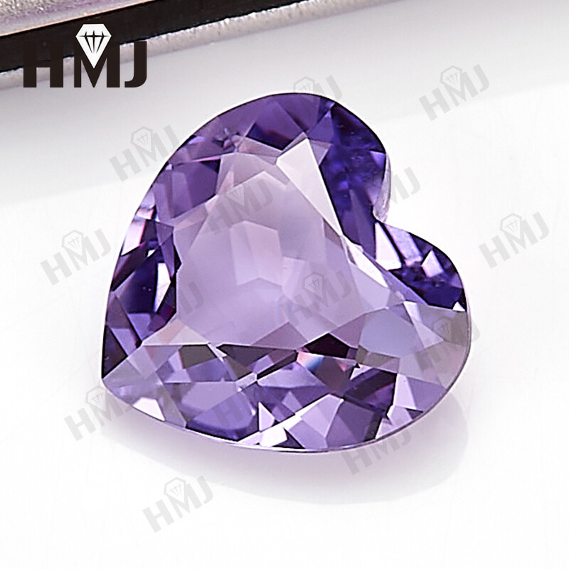 8.3ct Heart Lab Grown Purple Sapphire Loose Gemstone W. AGL Certificate Jewelry