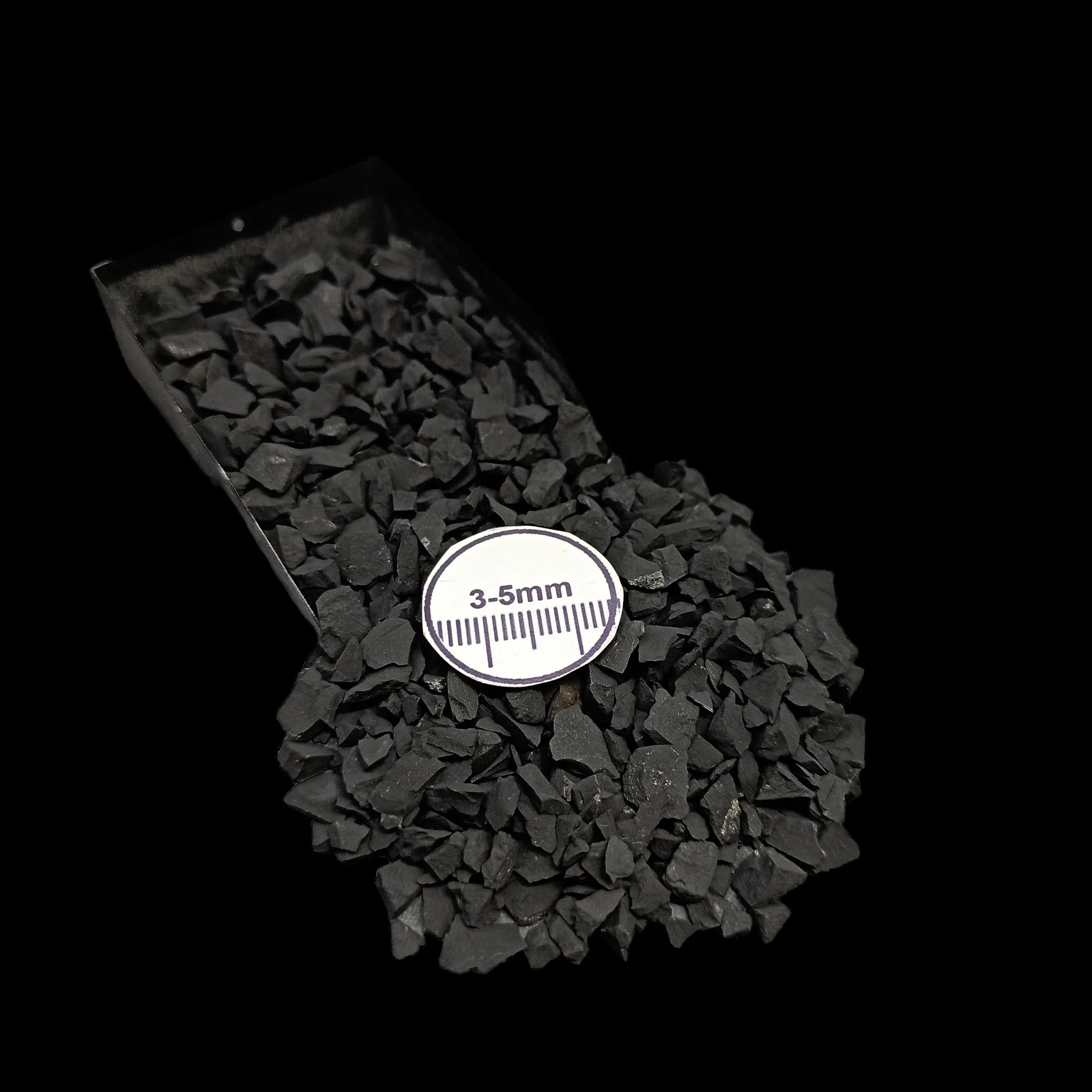 Shungite Coarse Gemstone 3-5mm for Bottles Home Decor