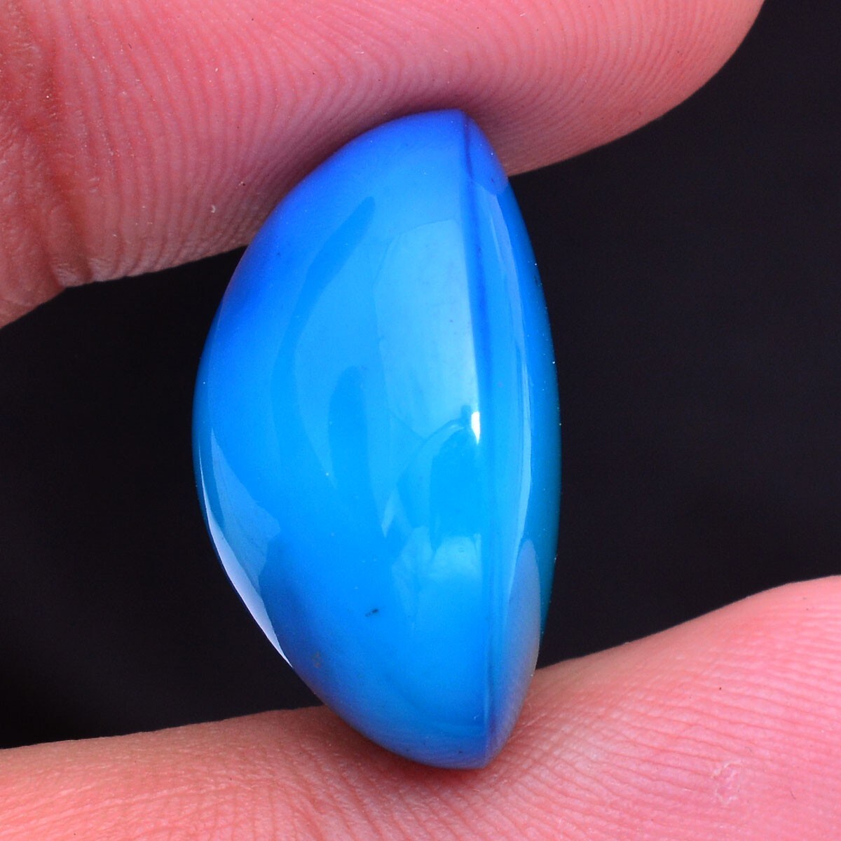 17.90 Cts Natural Ethiopian Blue Opal Top Quality Oval Cabochon Loose Gemstone