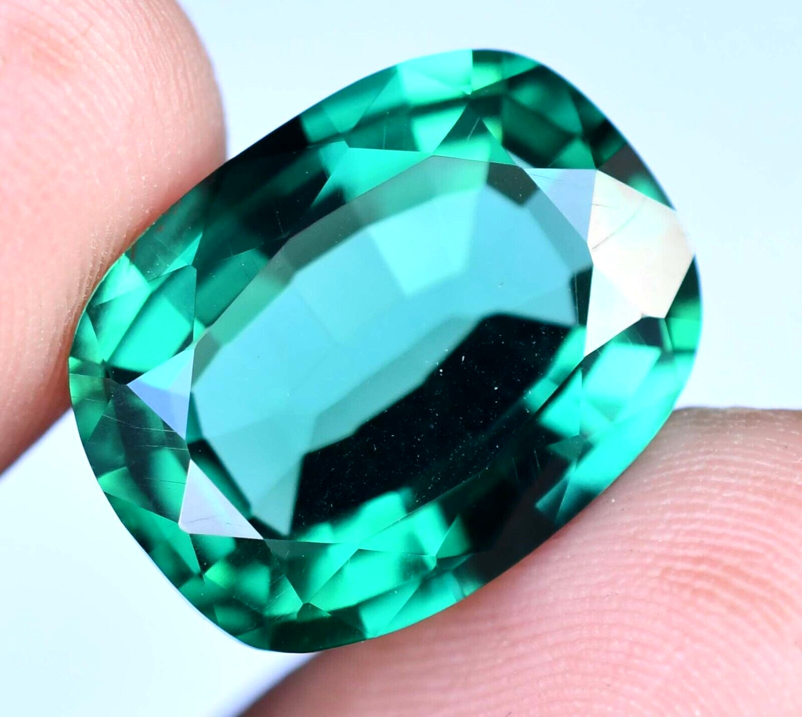 Natural Green Emerald 14.90 Ct Cushion Cut AGL Certified Stunning Loose Gemstone