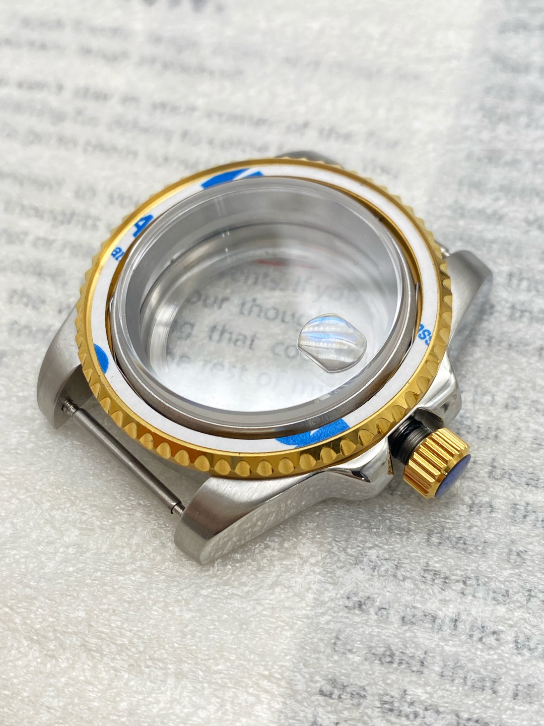 40MM watch case, 120-click, suitable for NH34/NH35 movements, gold case