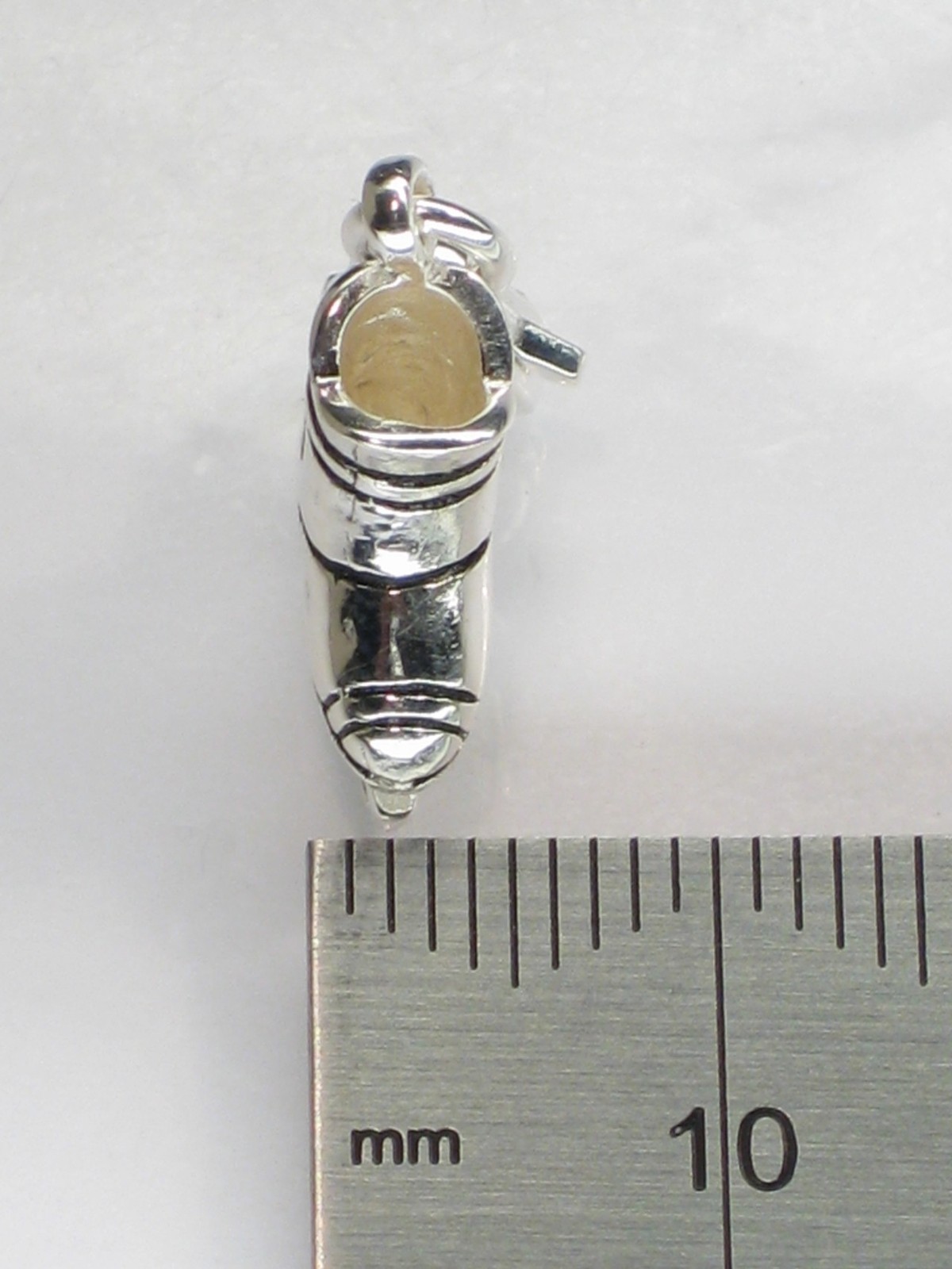 Ice Skate sterling silver clip charm .925 x 1 Skating charms THG80072.