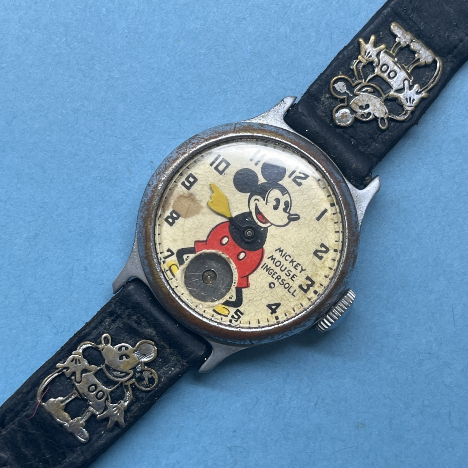 Vintage 1934 Ingersoll Mickey Mouse Wrist Watch Disney Spares Repair