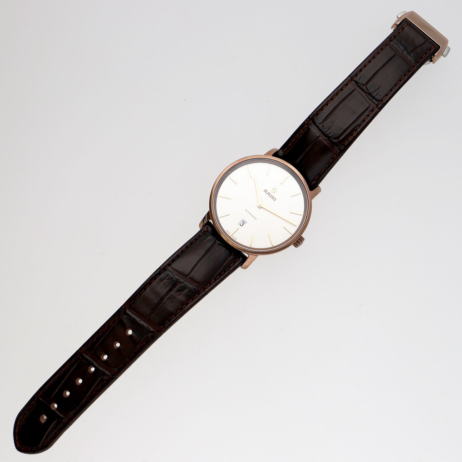 RADO R14068026 Diamond master white Dial Automatic Ceramic Leather Men’s
