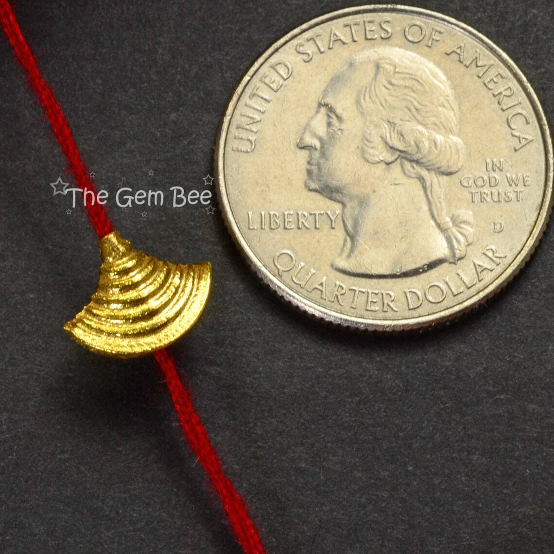8mmx11.3mm 18k Yellow Gold Fancy Large Skirt Flat Cone Spacer Finding Focal