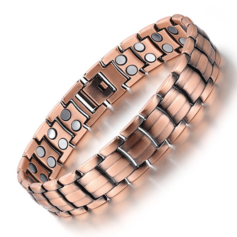 Genuine Pure Copper Magnetic Therapy Bracelet Double Strong Men Women Healing