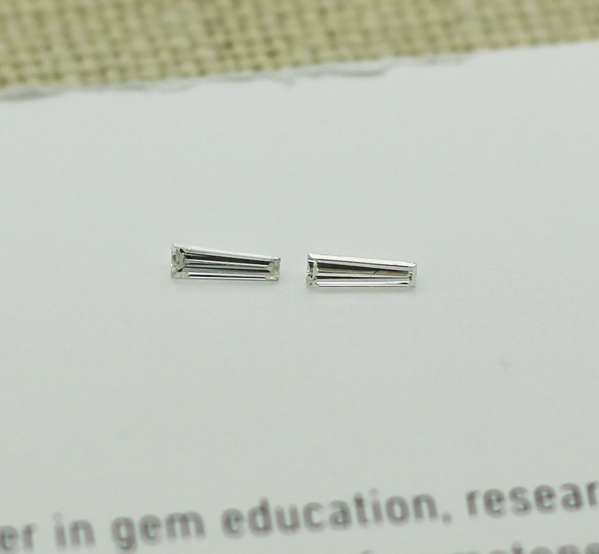 Natural 0.11ct Tapered Baguette Cut Loose Diamond Lot of 2