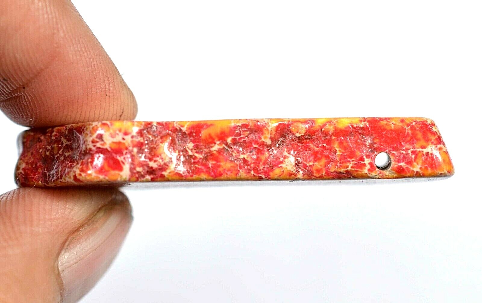 Natural CARCIO LAKE TURQUIOSE 43.55 CT CERTIFIED* Color-Enhanced Drilled Slab !!