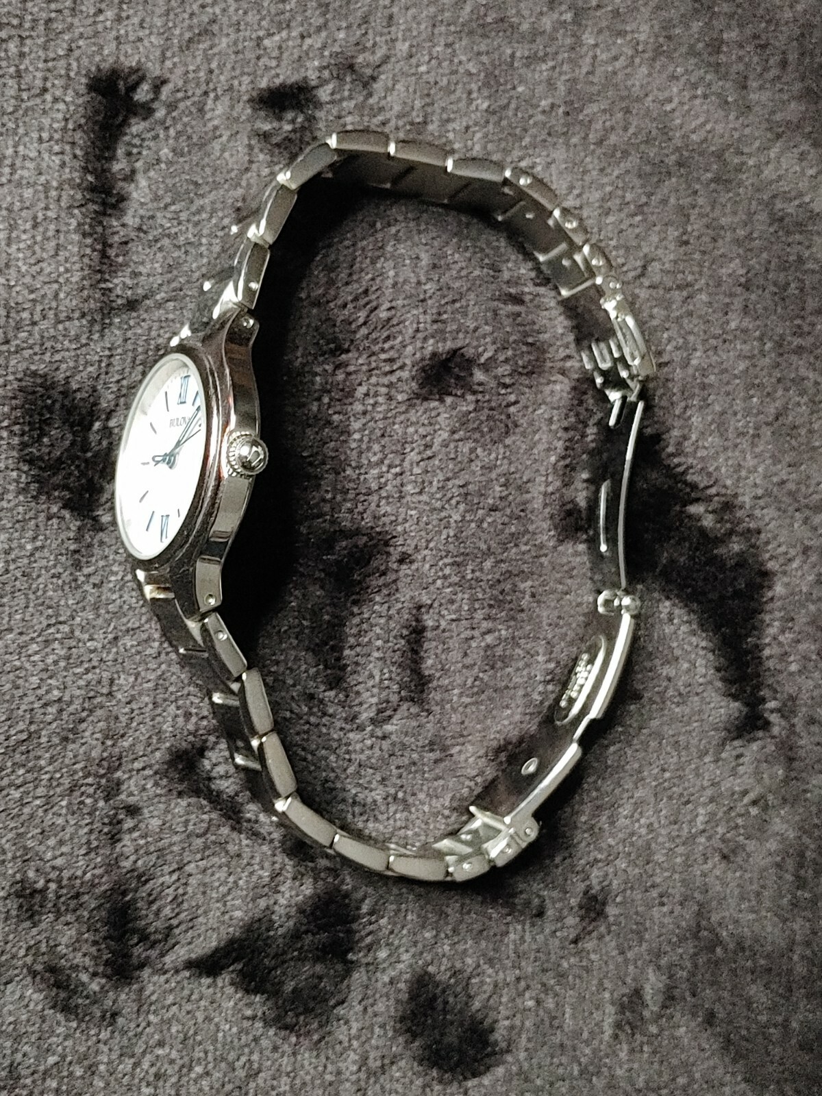 Bulova Women’s Quartz Blue Hands and Markers Silver Tone 28mm Watch 96L215