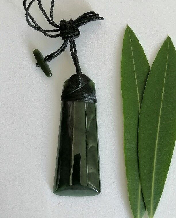 New zealand Jade greenstone Polished Toki Large pendant 85mm x 32mm (Unisex)