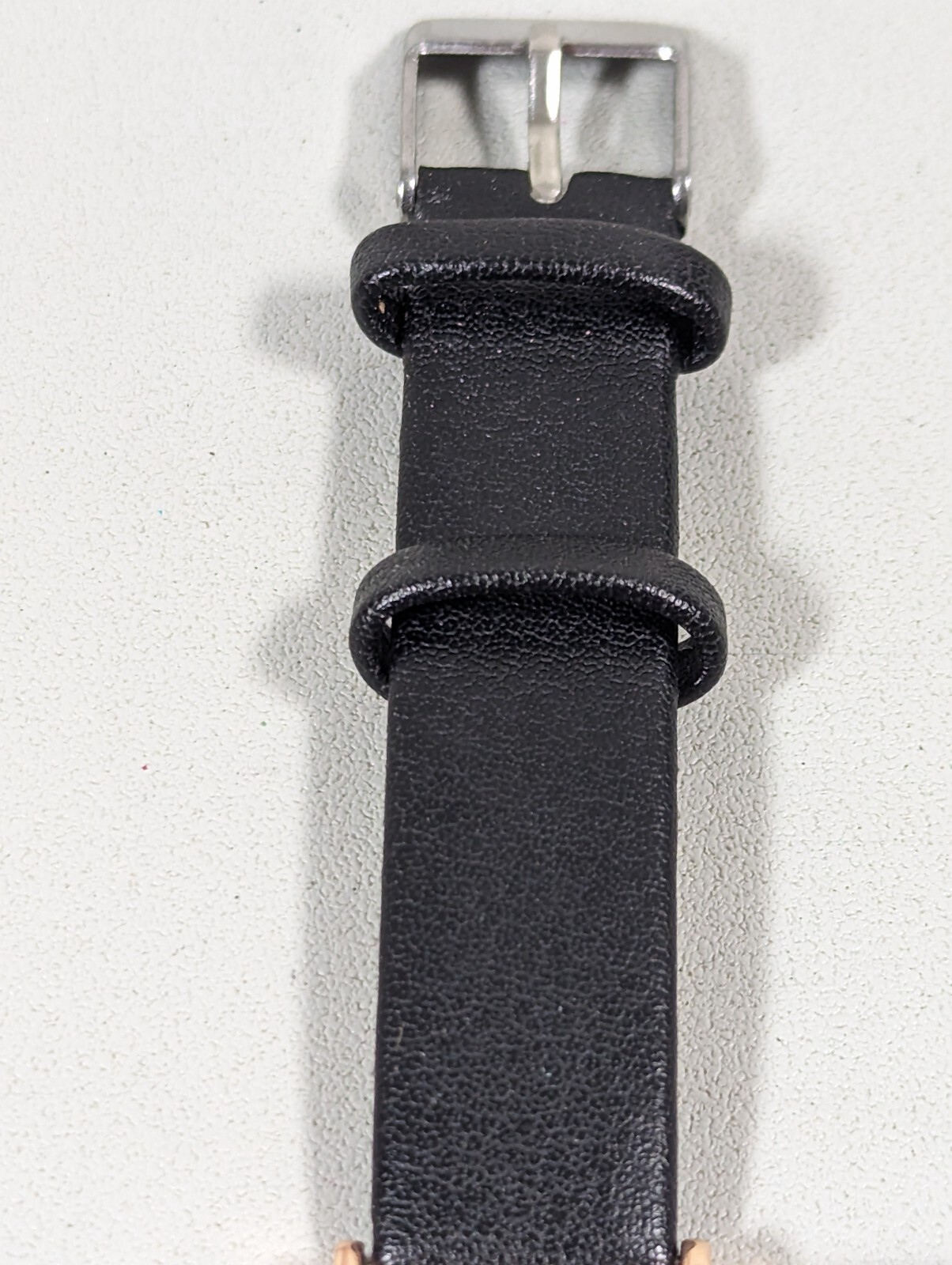 Ixxy&Liv Crystal Accent Dial Square Gold Tone Case Black Band Watch