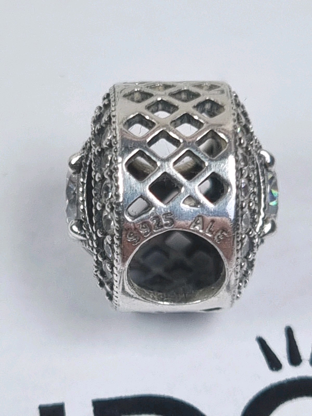 Pandora Sterling Silver Vintage Allure Charm, Excellent & Pandora Packaging