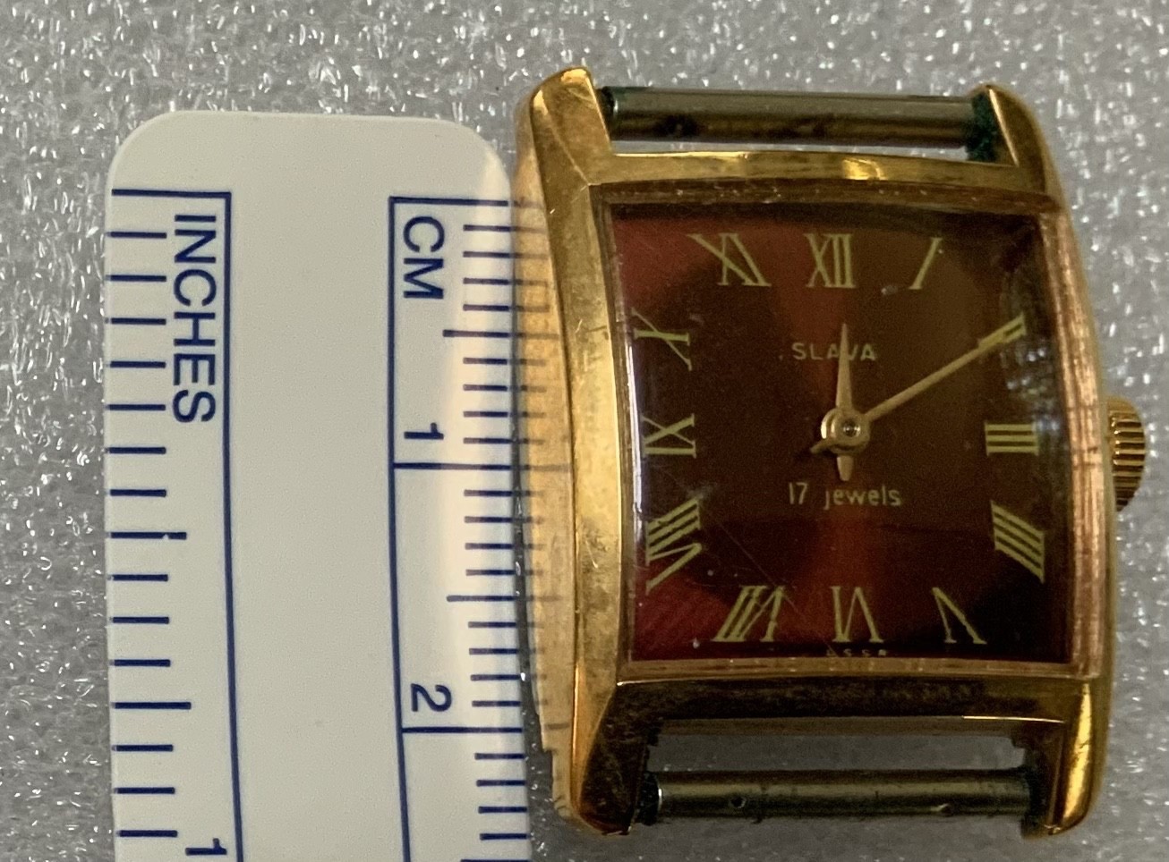 Vintage Slava USSR Woman Watch 17 Jewels Movement Marked 1600 Works Very Good