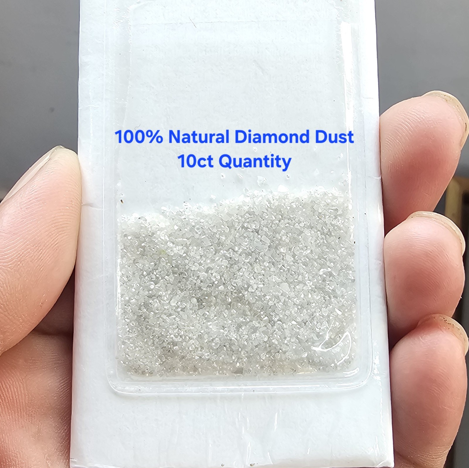 10 Cts of Natural White Diamond Dust, (Faceted) Sparkly Broken chips of diamond