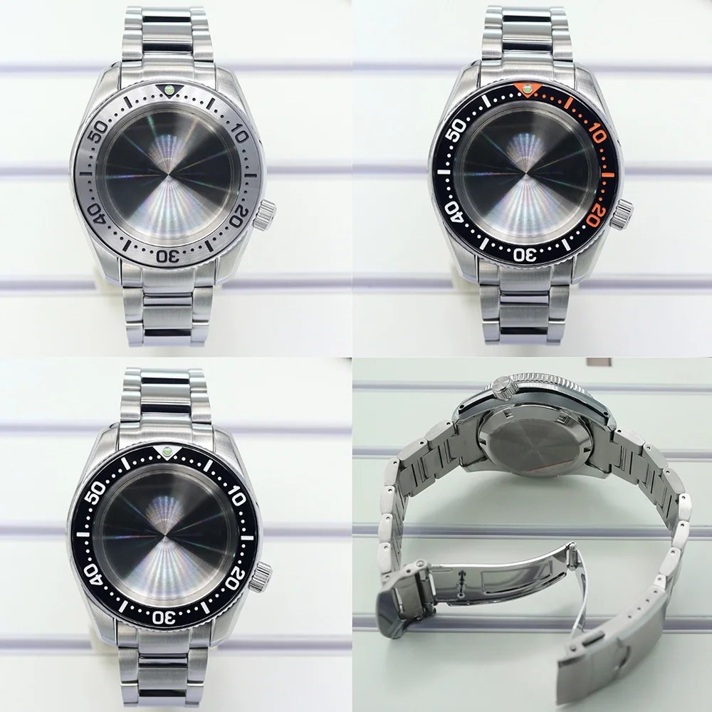 42mm Watch Case Strap Sapphire Crystal Set For NH35 NH36 NH34 NH38 4R36