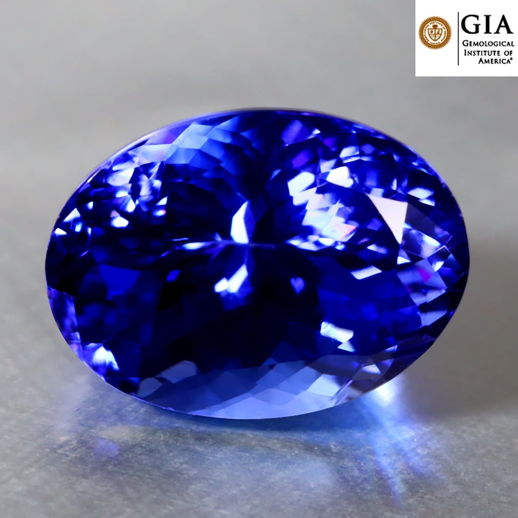 GIA Certified 7.01 ct AAAA Oval (13.45 x 9.99 mm) Natural D’Block Tanzanite