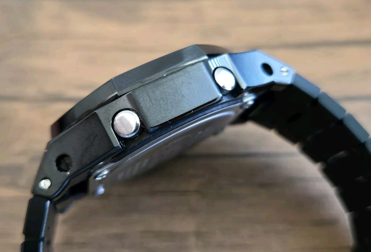 Casio G-Shock GA-2100SKE MOD Metal Case Bracelet Black Analog Digital 45.4 mm