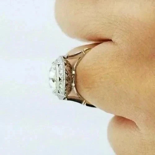 4.80 Ct Round Cut Lab Created Diamond Wedding Ring 14K Yellow Gold
