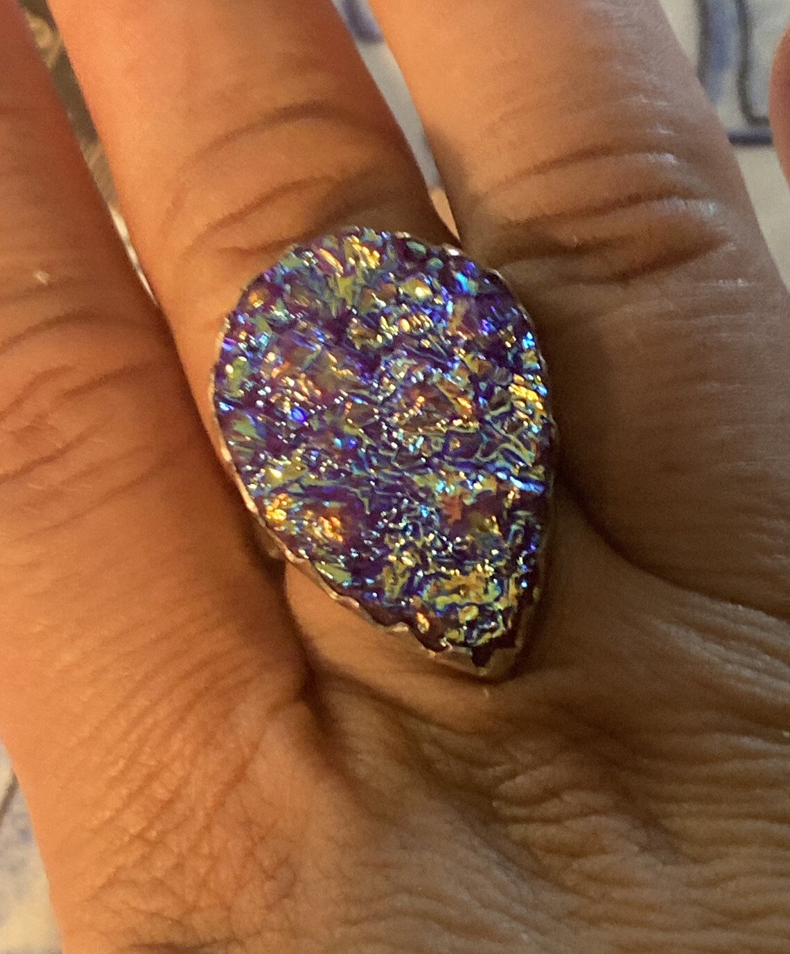 Sterling Silver Drusy Ring In Box Krush Kandy Boutique Approx sz 7