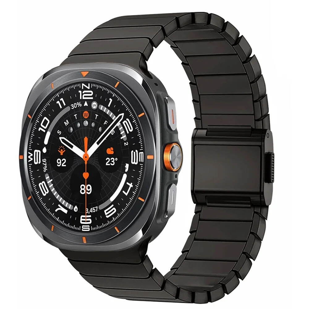 Titanium Link Bracelet For Samsung Galaxy Watch 7 Ultra Bands Magnetic Buckle