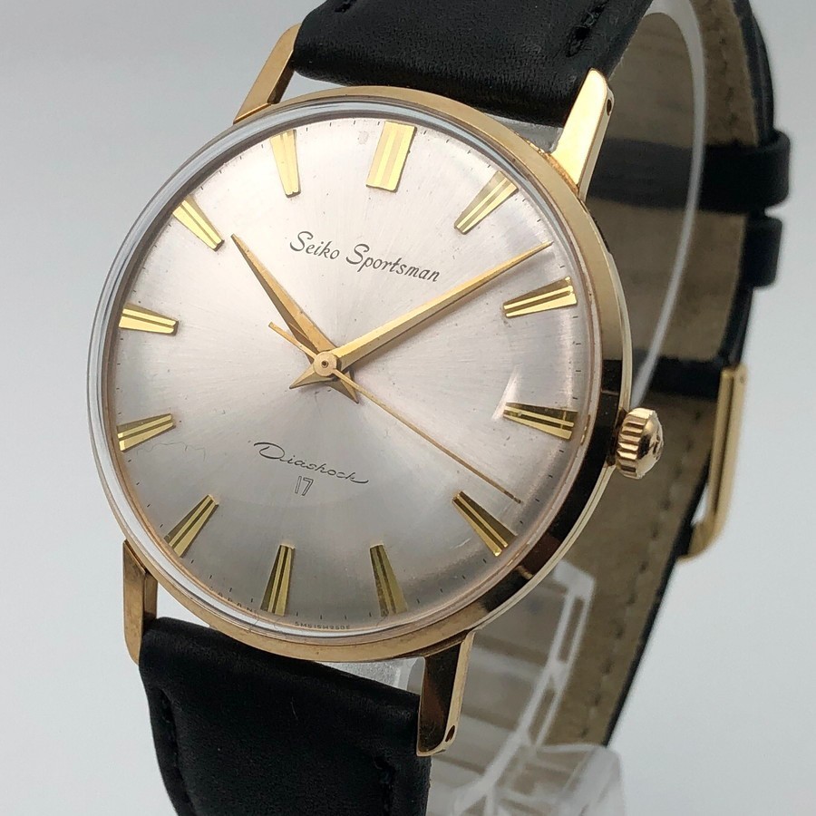 OH serviced, Vintage 1963 Seiko Sportsman 17 Sunburst Dial Hand-winding #2527