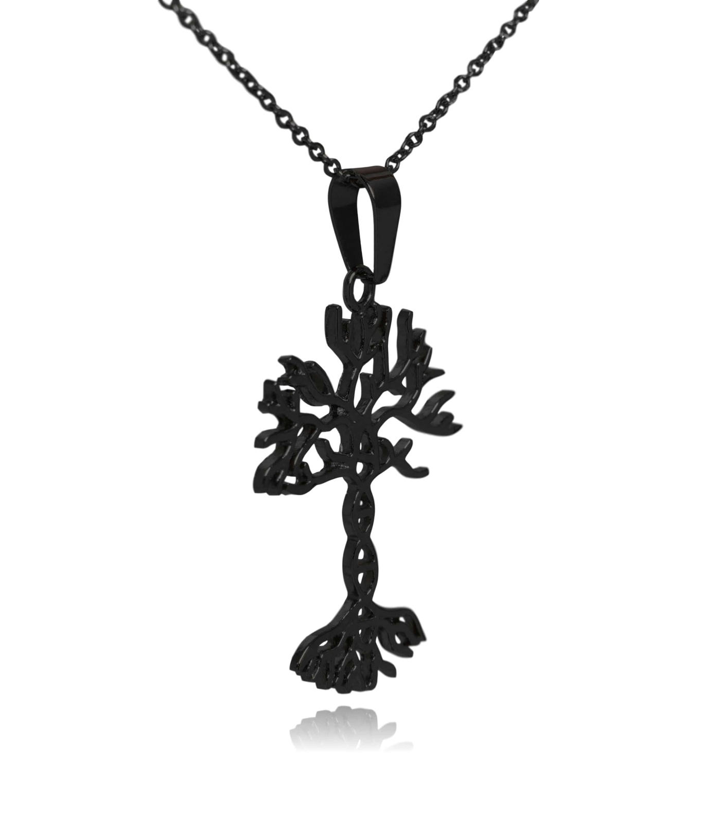 DNA Tree of Life Stainless Steel Pendant Necklace