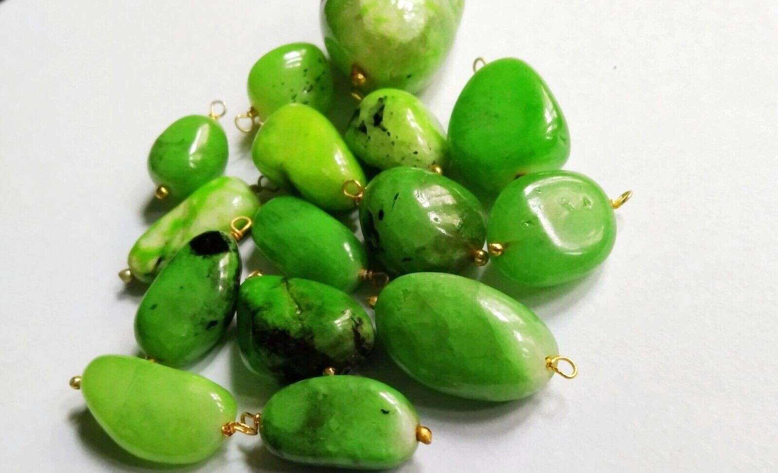 Chrysoprase Tumble 9×13-10×22 mm Unshape Smooth Natural Gemstone Beads 20 pc