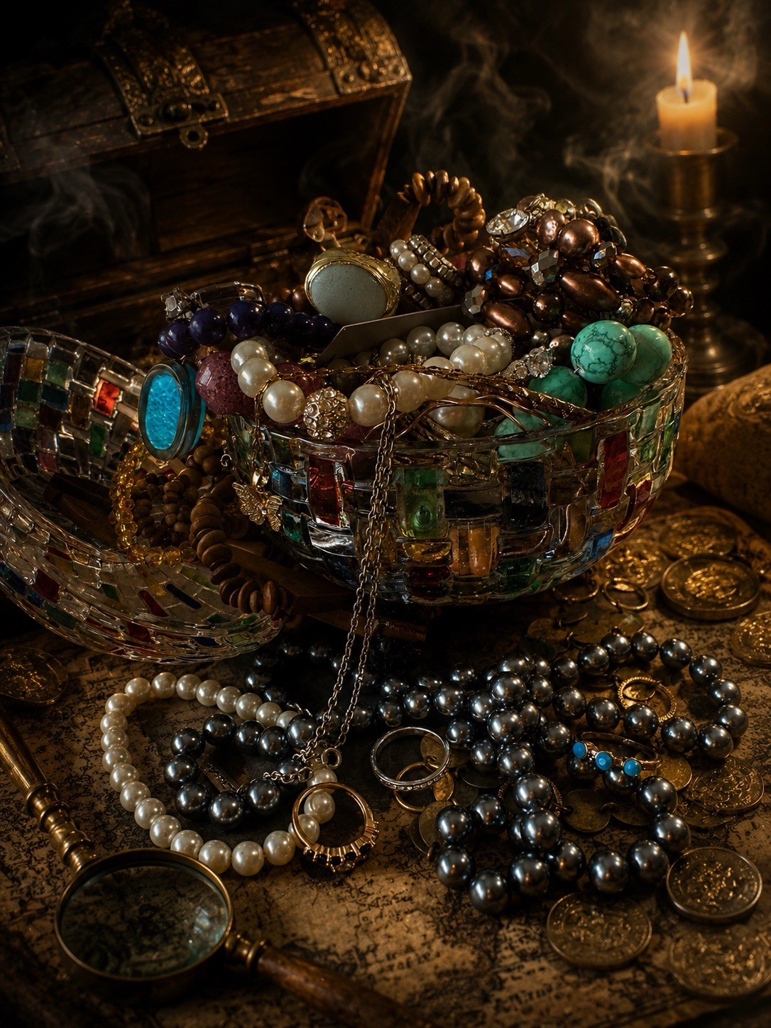 mystery jewelry jar vintage