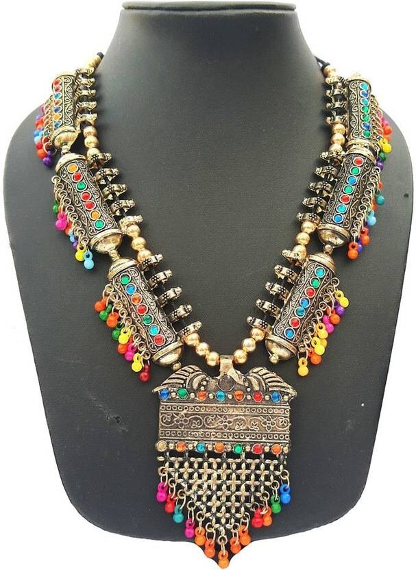 Tribal Tibetan Banjara Necklace Handmade Multicolor Beaded Boho Ethnic Jewelry