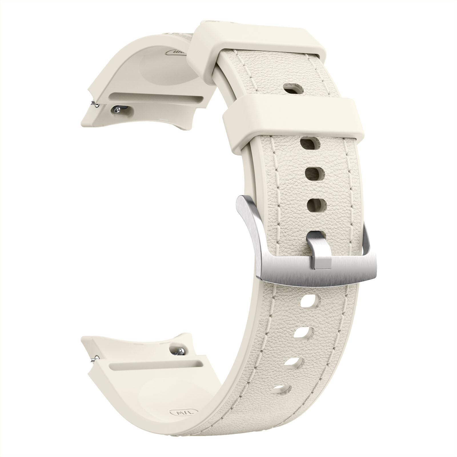 Silicone PU Leather Hybrid Watch Strap Sport Band For Galaxy Watch 7/6/5/4/FE