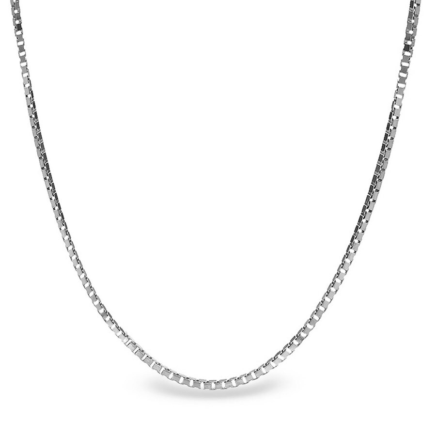 925 Sterling Silver Box Chain Necklace Wholesale 0.8mm 1mm Made in Italy