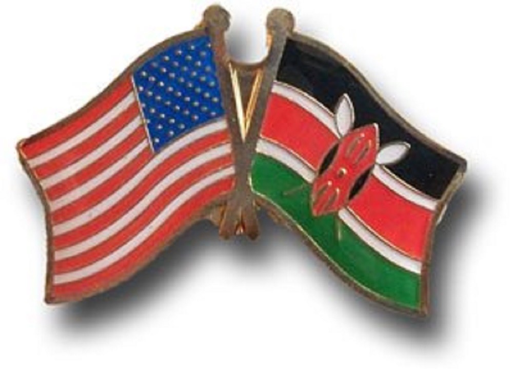 Pack of 3 International KENYA Flag & US Crossed Double Flag Lapel Pins