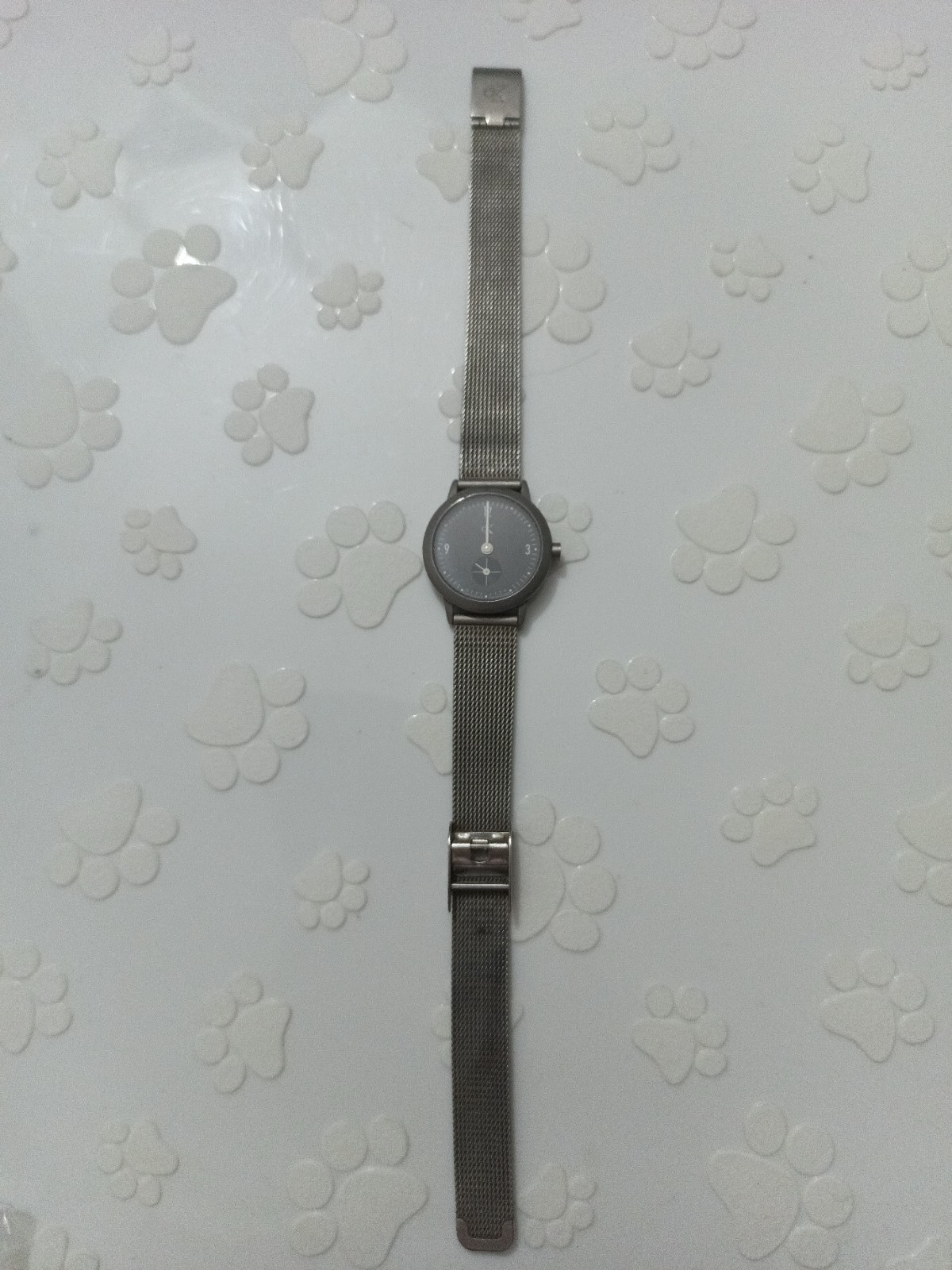Calvin Klein Watch Men 35mm Black Dial Steel Round K03311Small Seconds(Not Work)