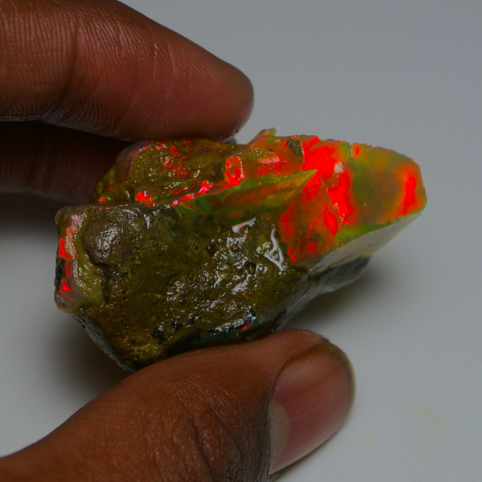 Stunning Ethiopian Opal Rough 84.05 Cts, Large Oil Opal Specimen Natural Opal