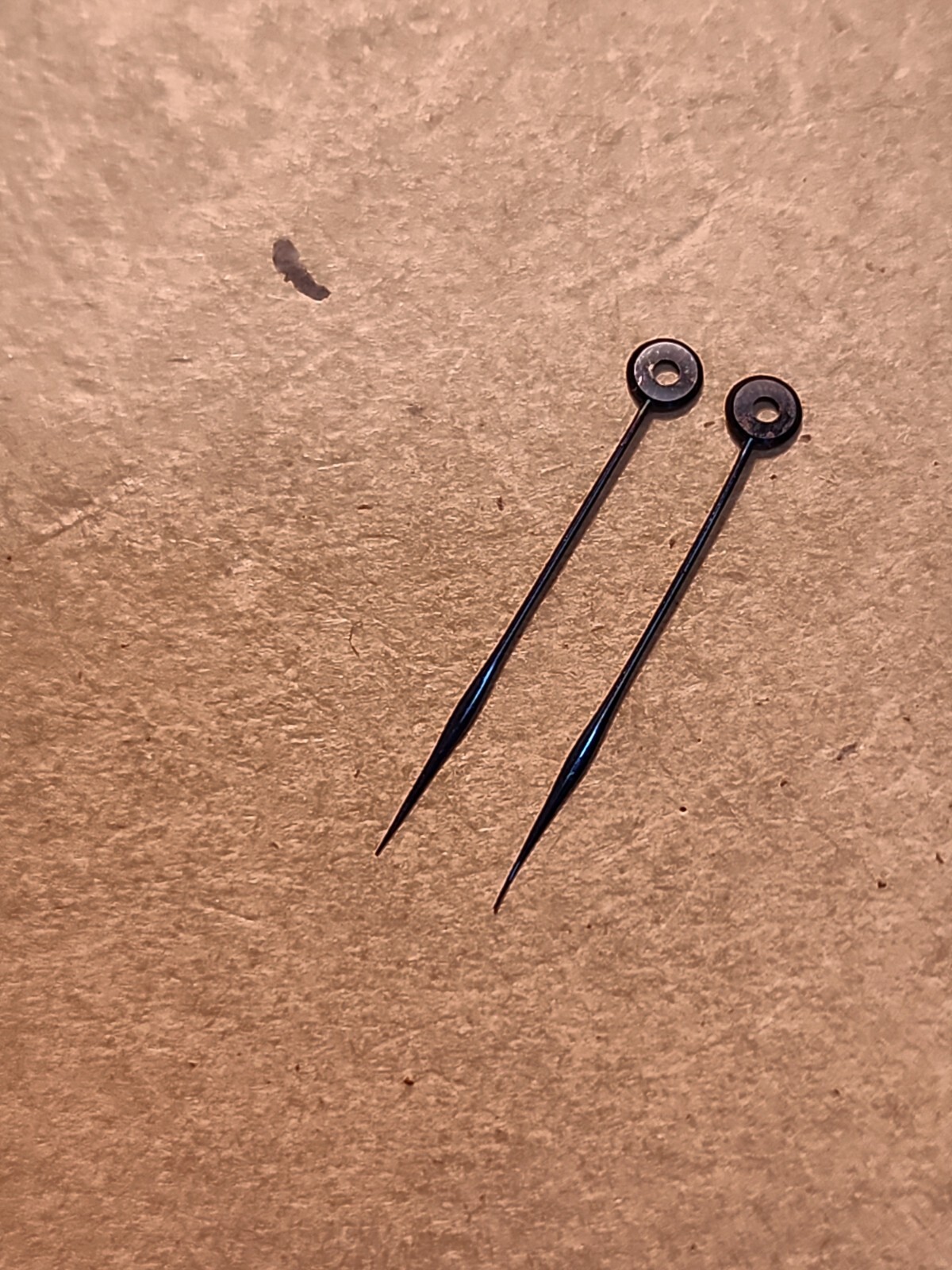 2 Vintage NOS 12s Or 16s American Pocket Watch Blue Spade Whip Min Hands 95 Hole
