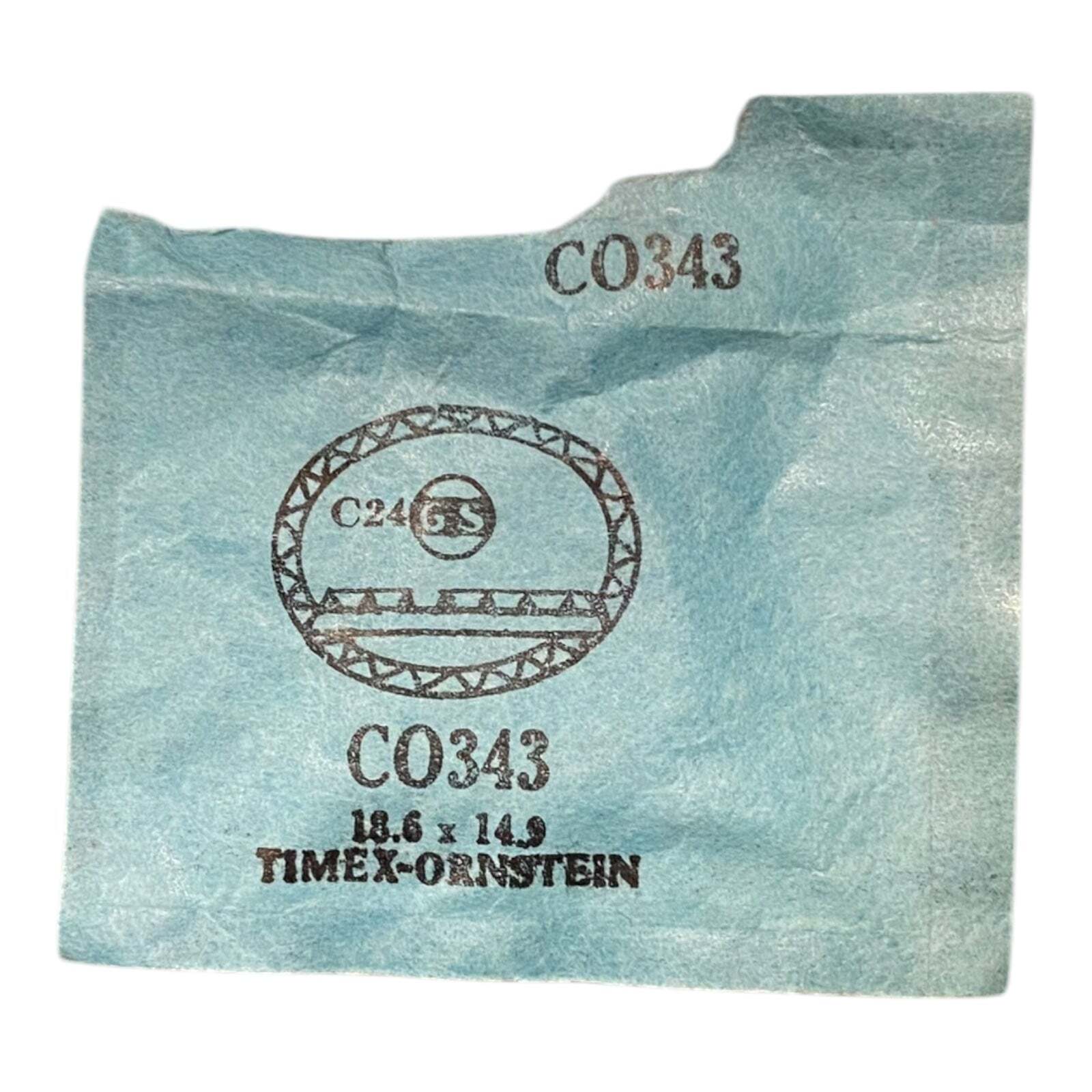 Germanow-Simon Mach (GS) CO343 Watch Crystal 18.6×14.9 NOS Part Flexo Timex