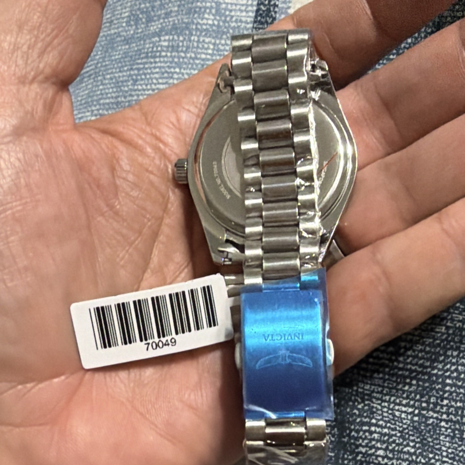 Invicta Specialty Men’s 40mm Light Blue Dial Jubilee Band Stainless Watch NIB