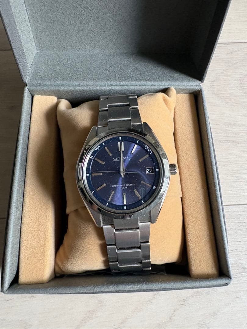 Radio Solar Excellent Condition Seiko Brightz Navy Titanium 7B24 0BH0