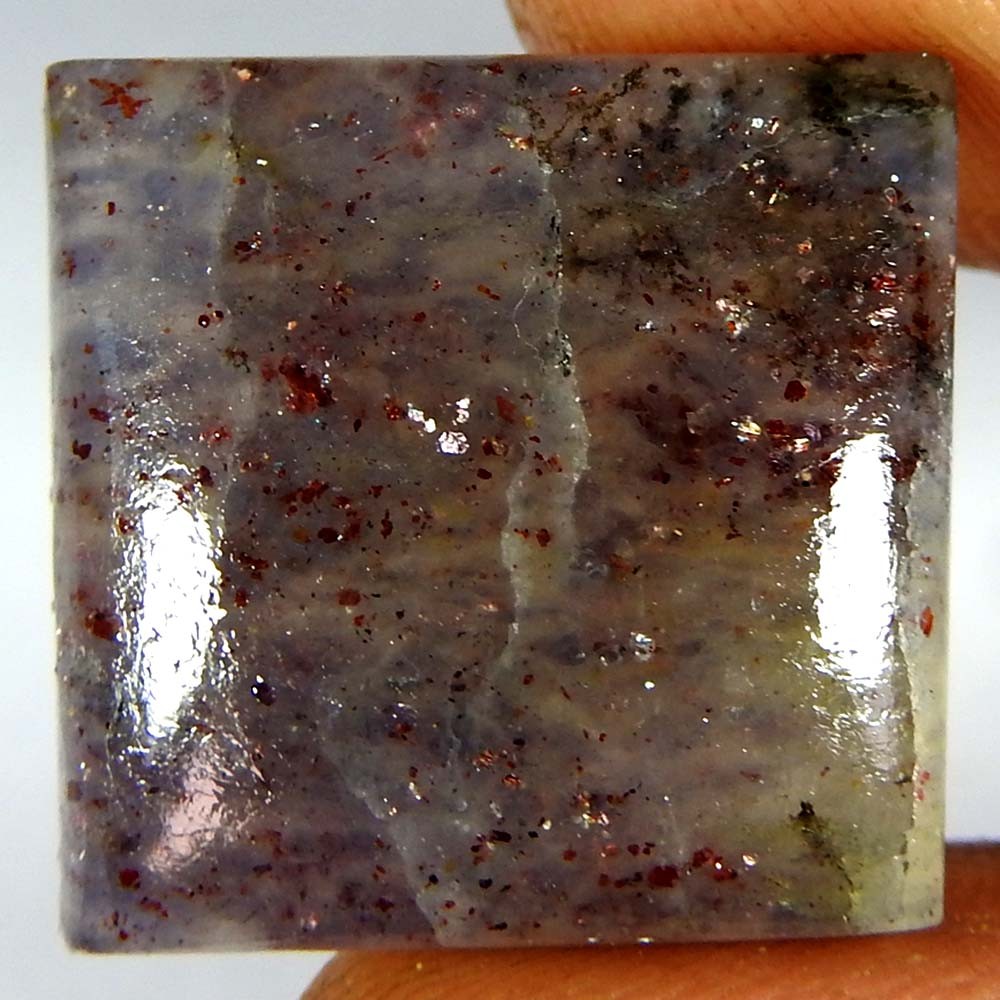 22.35 Cts. Natural Iolite Sunstone Fancy Cabochon 19x18x5 Loose Gemstone